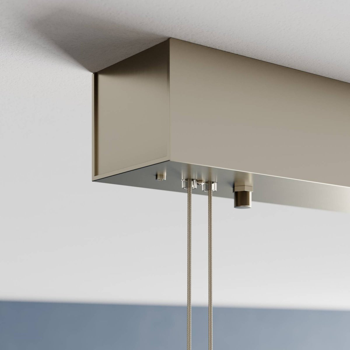 Suspension en aluminium design LED, Lian doré oxydé, nickel mat, LUCANDE