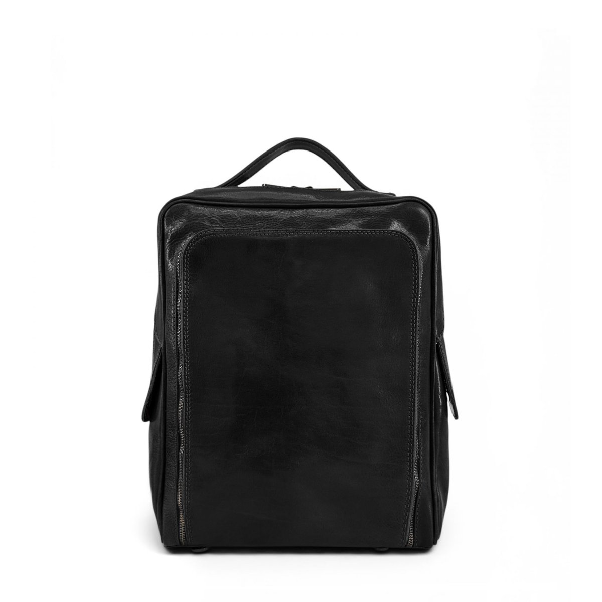 Sac à dos en cuir lisse OSLO noir, OH MY BAG