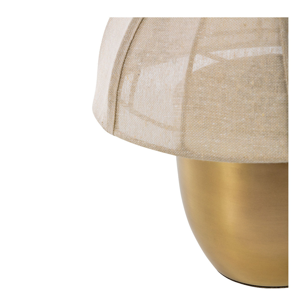Lampe HÉLOÏSE métal et AJ tissu v300233, BLANC D’IVOIRE