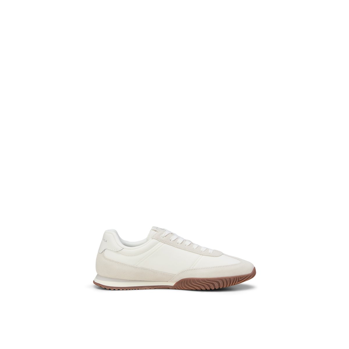 Baskets Modèle Gustaf en cuir et en nylon blanc, MARC O'POLO