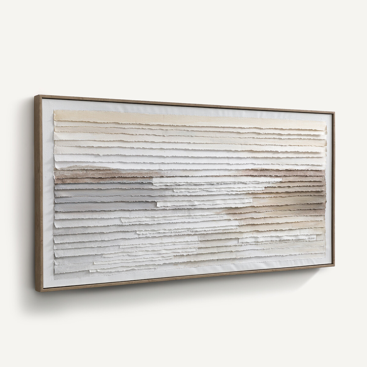 Quadro com papel aplicado, Haitan natural, AM.PM