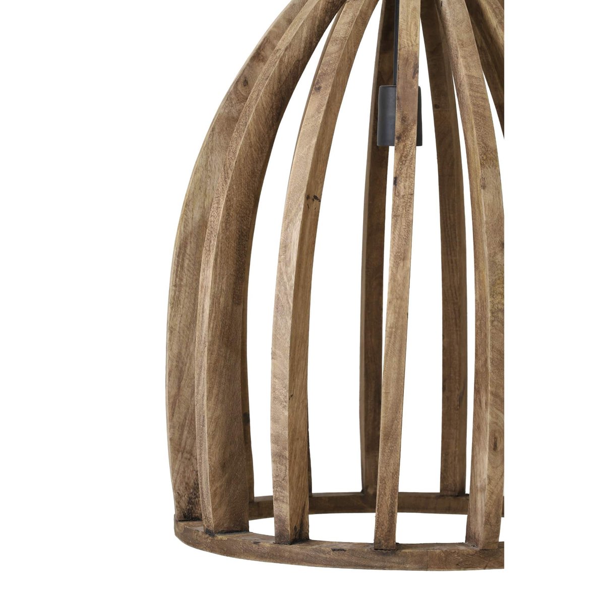 Lampe Suspendue Bois HARANKA marron foncé, LIGHT & LIVING
