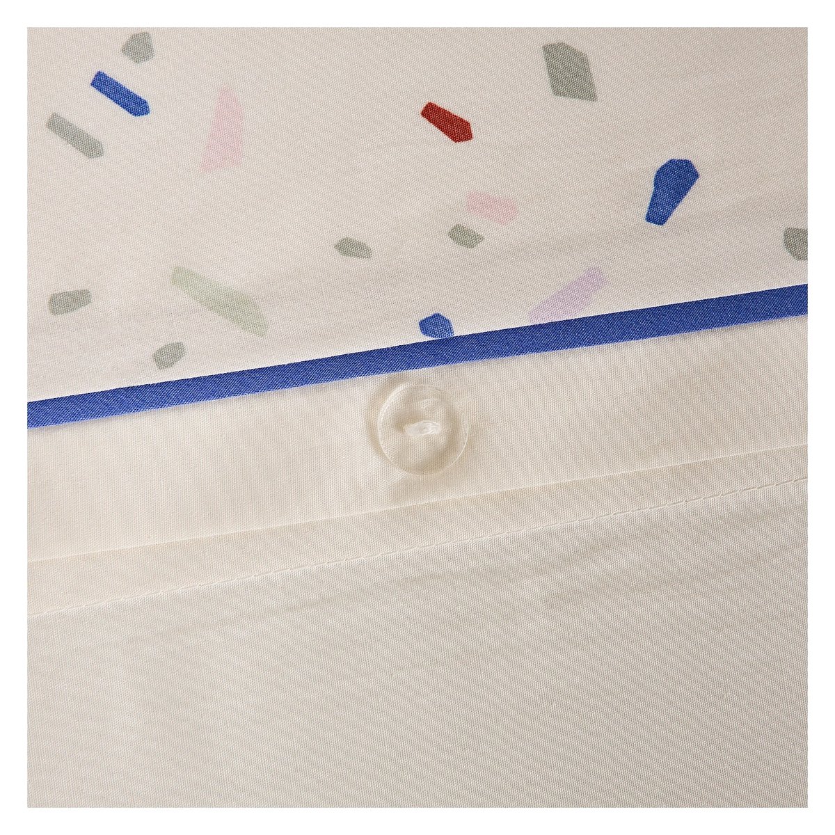 Parure de lit en percale de coton bio ARLETTE multicolore, HABITAT