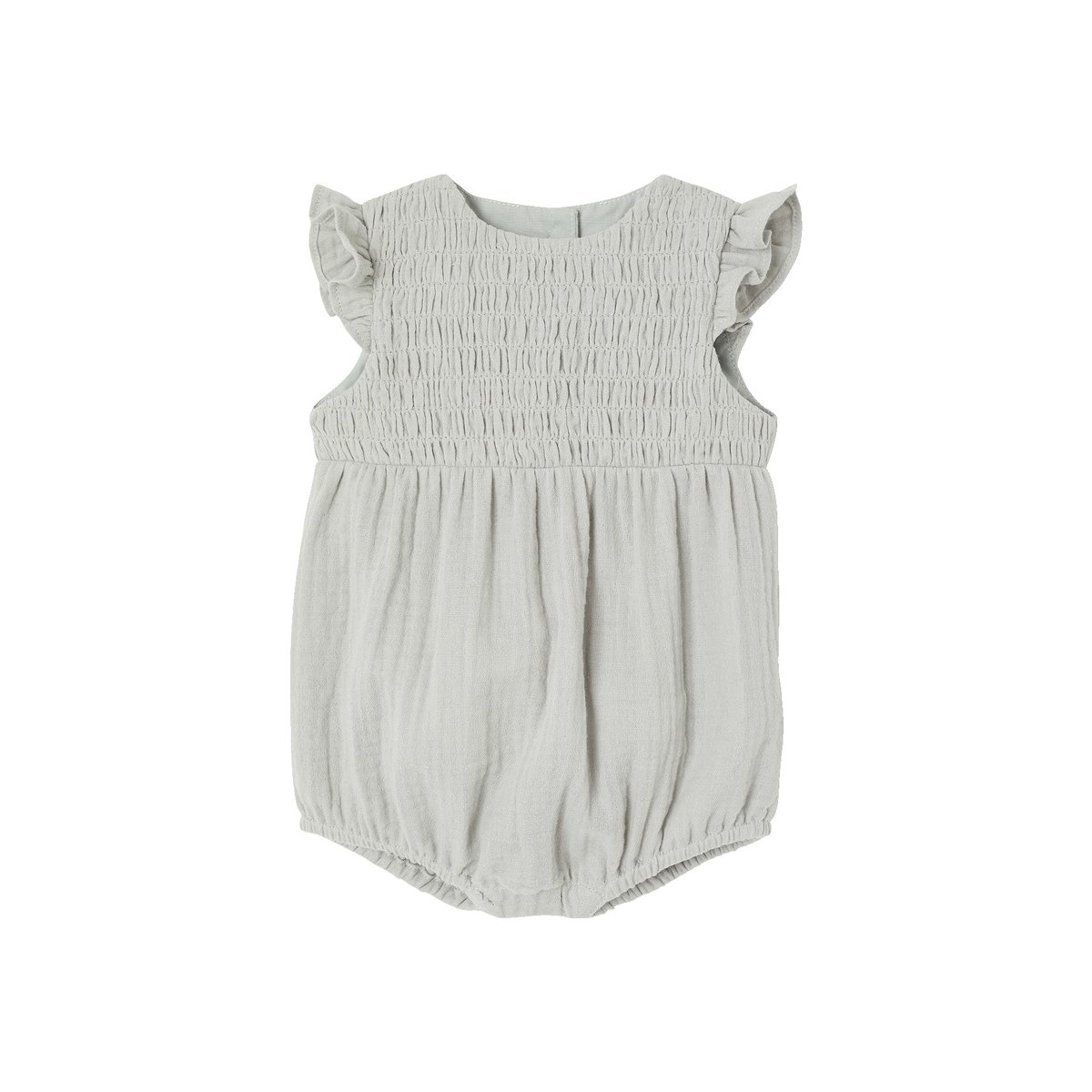 Barboteuse bébé en gaze de coton vert sauge, VERTBAUDET