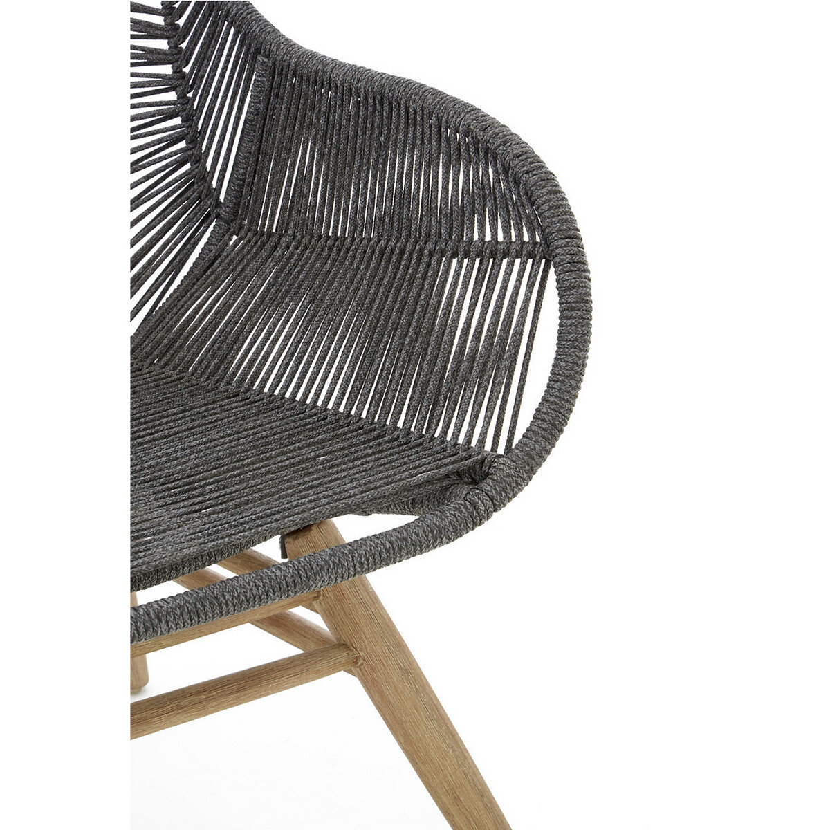 Maeve Textured Rope Accent Armchair grey, SO'HOME