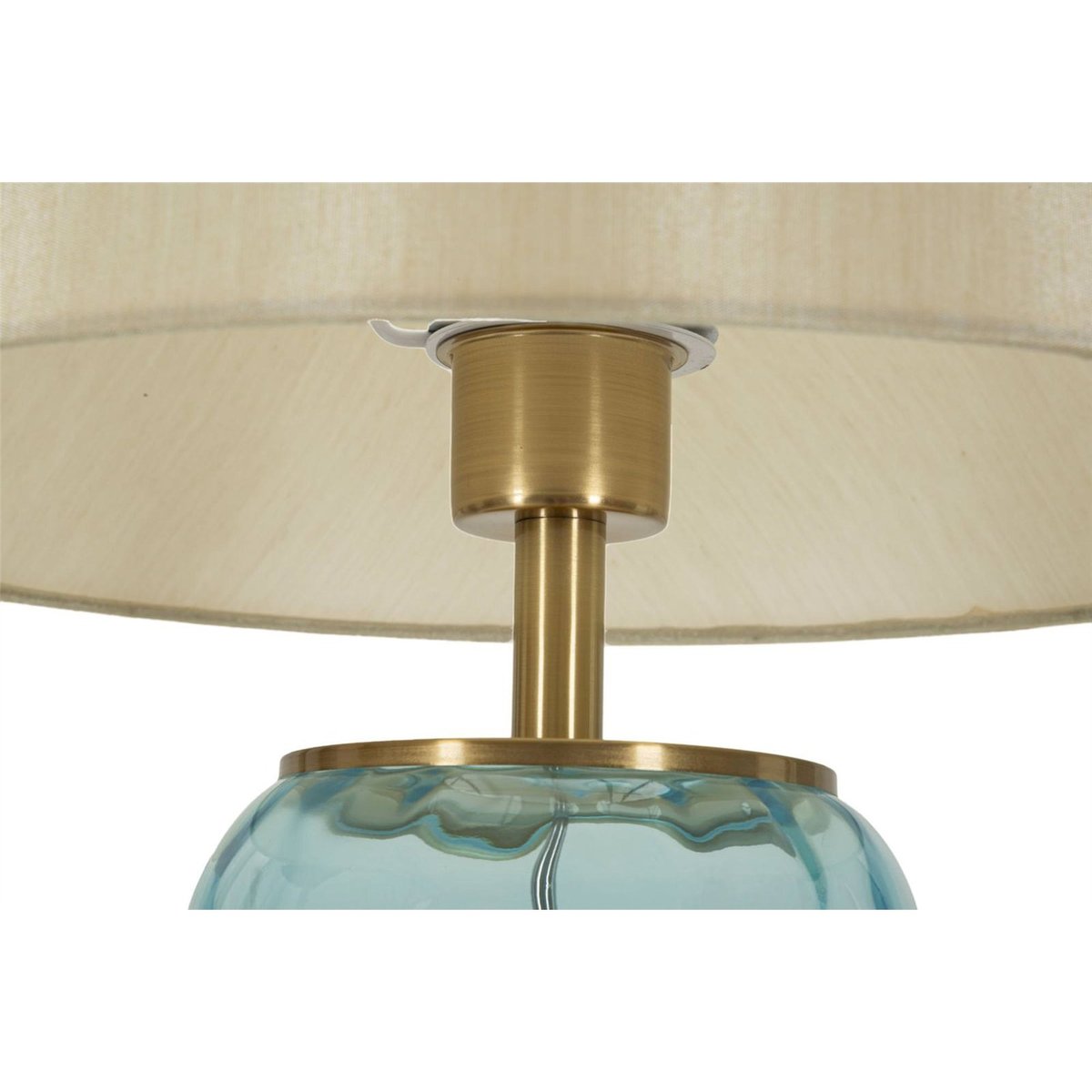 Lampe à poser verre soufflé abat-jour tissu GLAM multicolore, RECOLLECTION