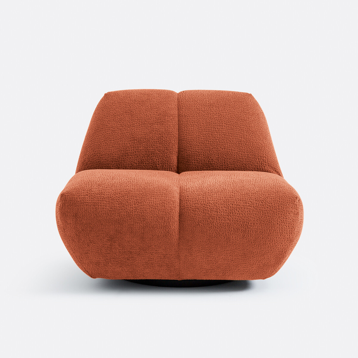 Sillón giratorio, tela con relieve, Nuria terracota, LA REDOUTE INTERIEURS