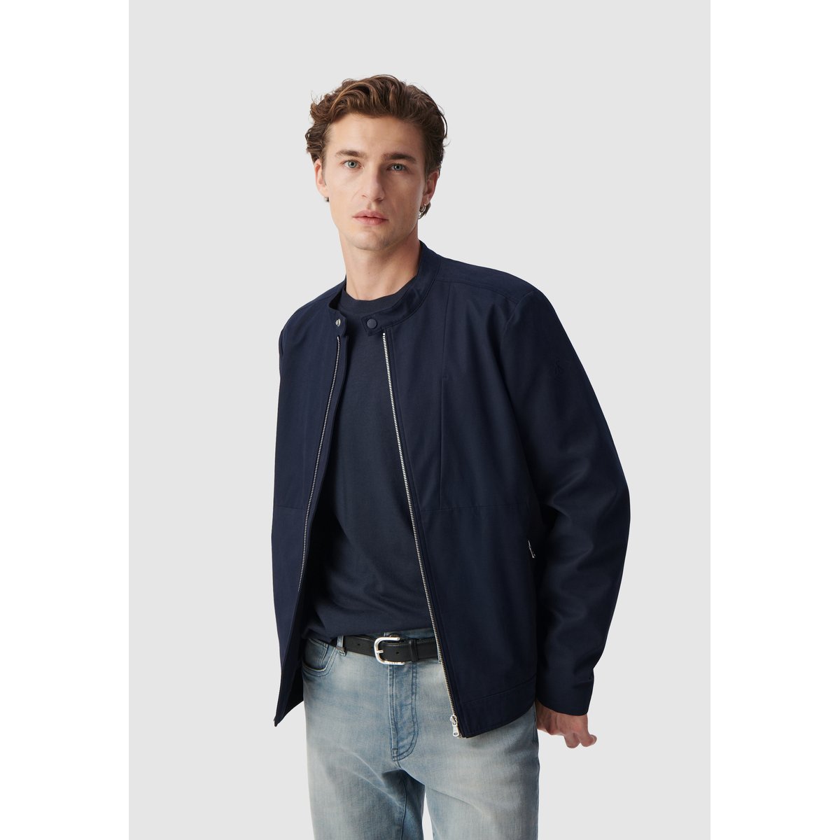 Blouson à col pressionné bleu marine, IKKS