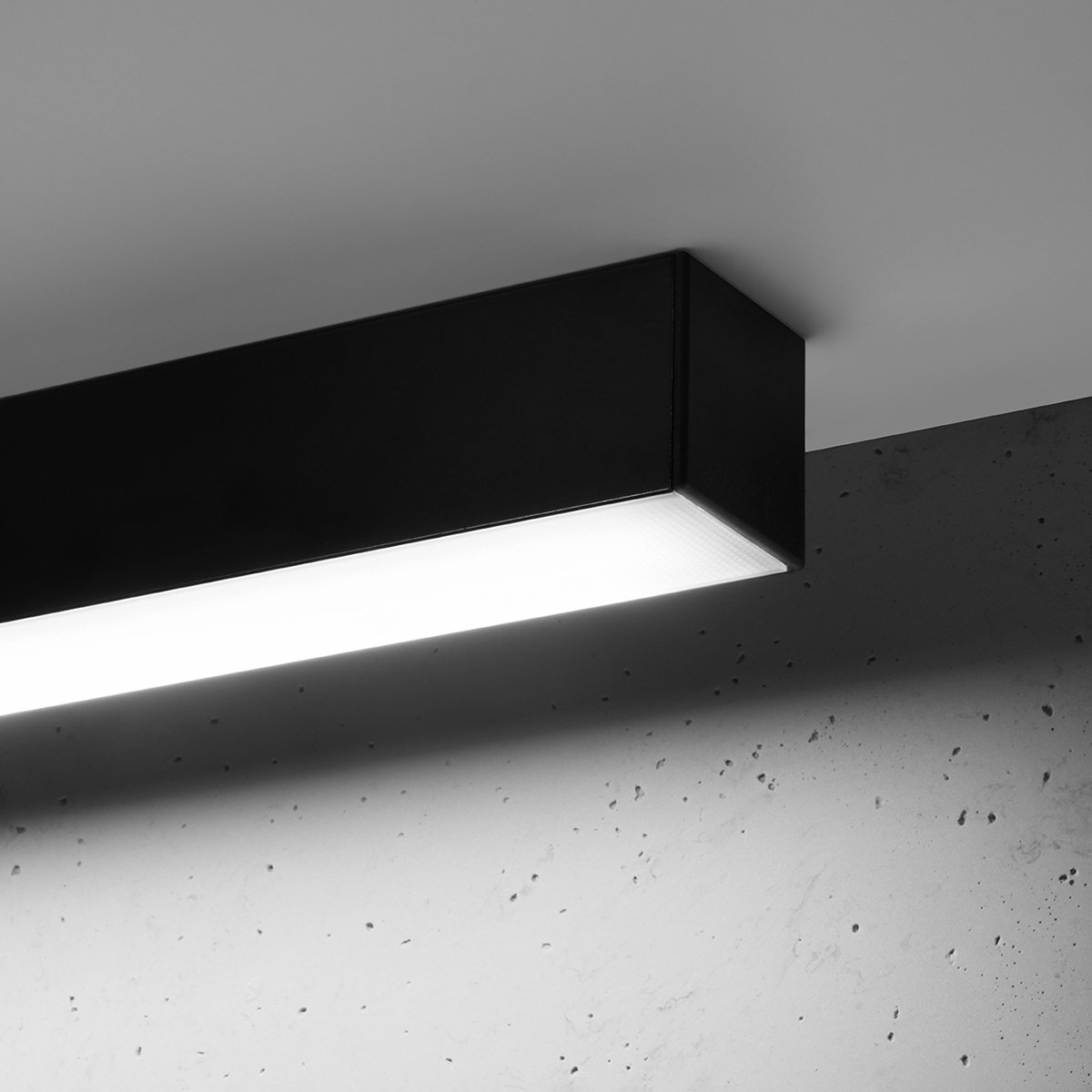 Plafonnier Aluminium Noir LED 1 Pinne noir, EDEN