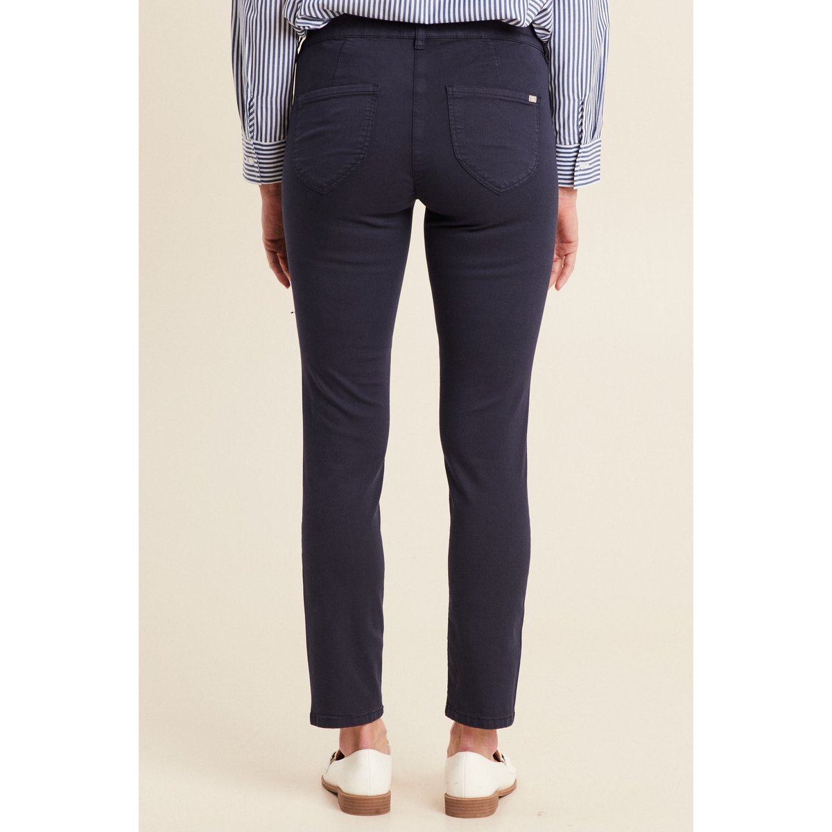 Pantalon ajusté 7/8ème bleu marine, BREAL