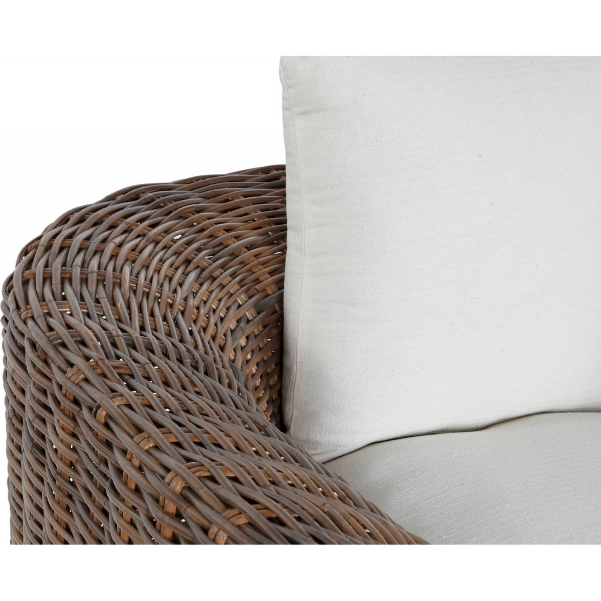 Fauteuil en rotin tressé pour salon Fibre outdoor 23 marron tressé naturel, RECOLLECTION