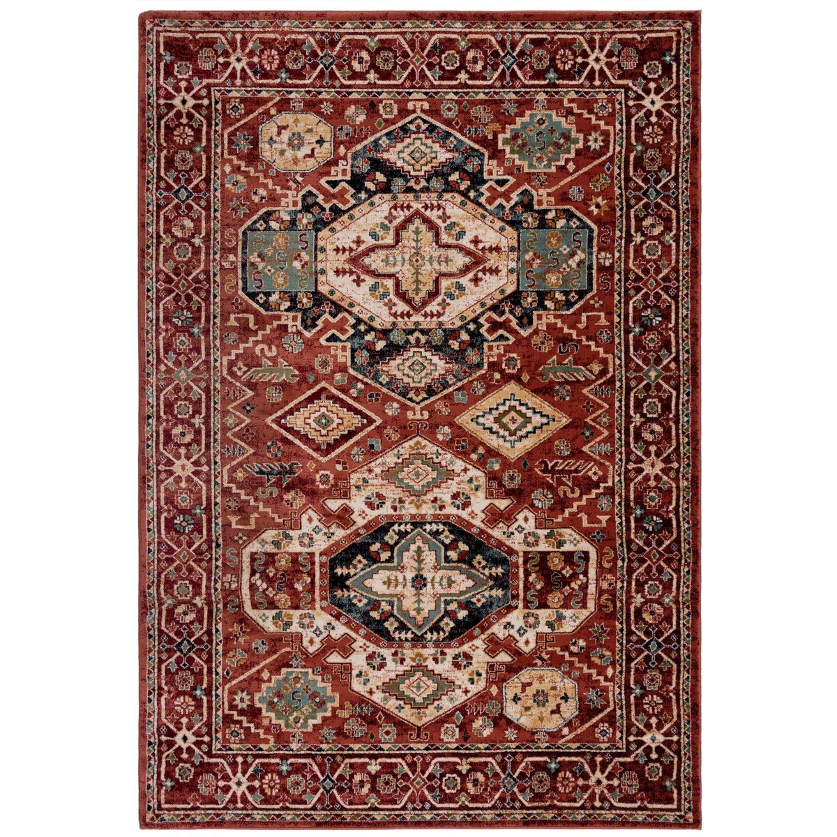 Tapis vintage GILLINGHAM rouge, FLAIR RUGS
