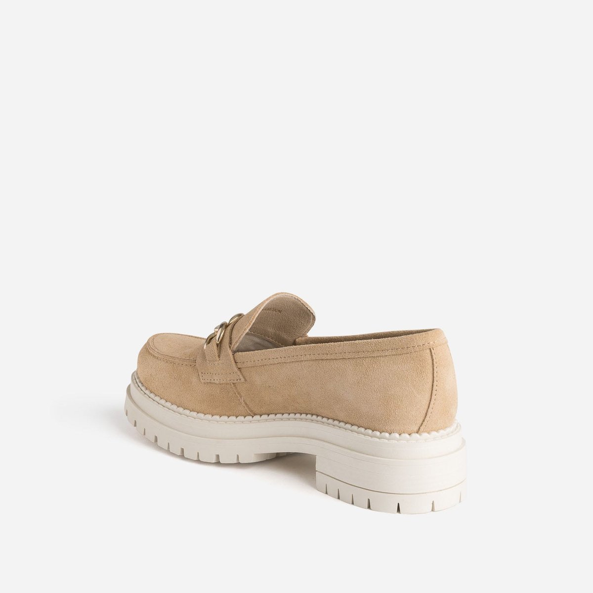 Mocassin en cuir ARIDALE taupe, TEXTO