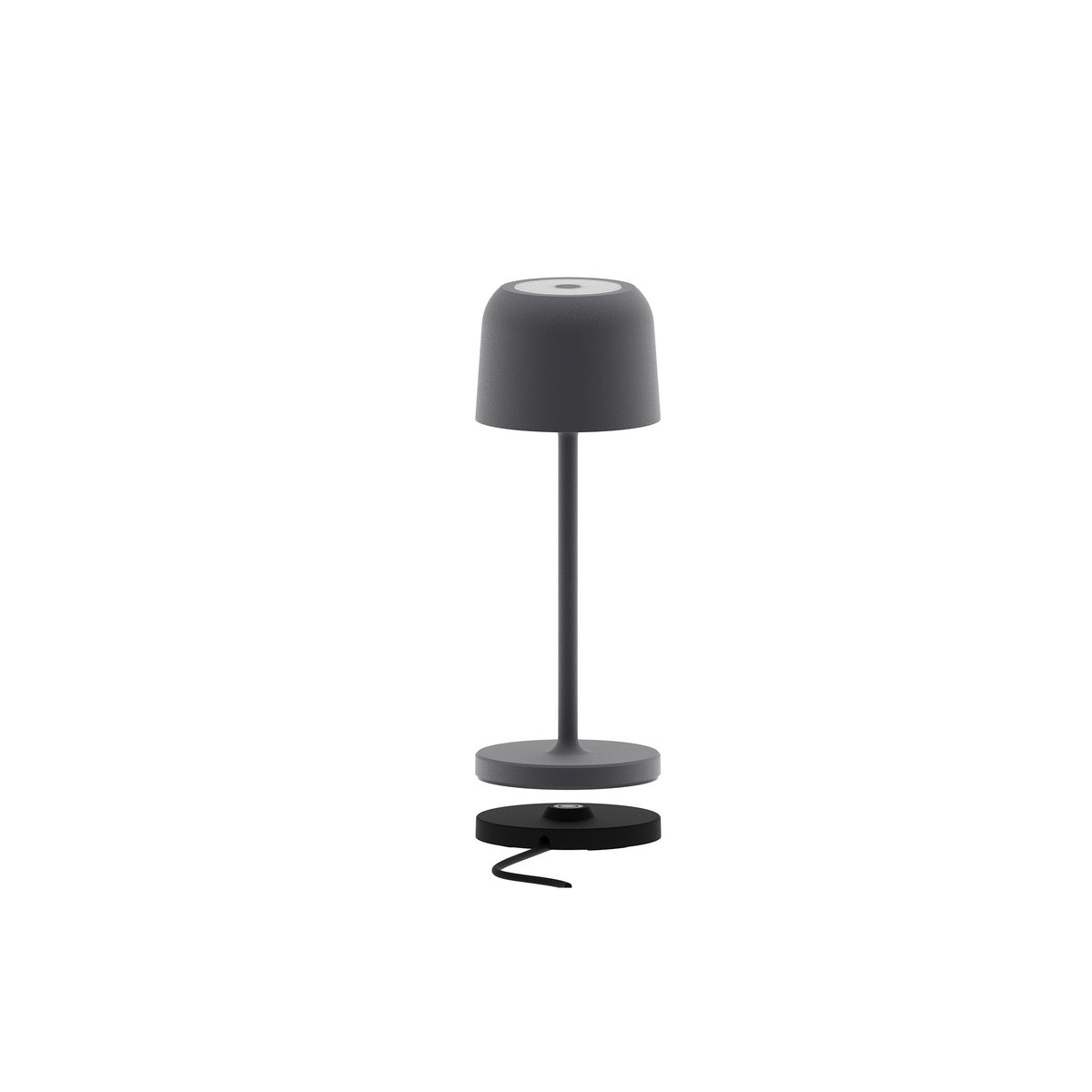 Lot de 6 Lampes de table avec socle 6x SOPHIA gris anthracite, LUMISKY