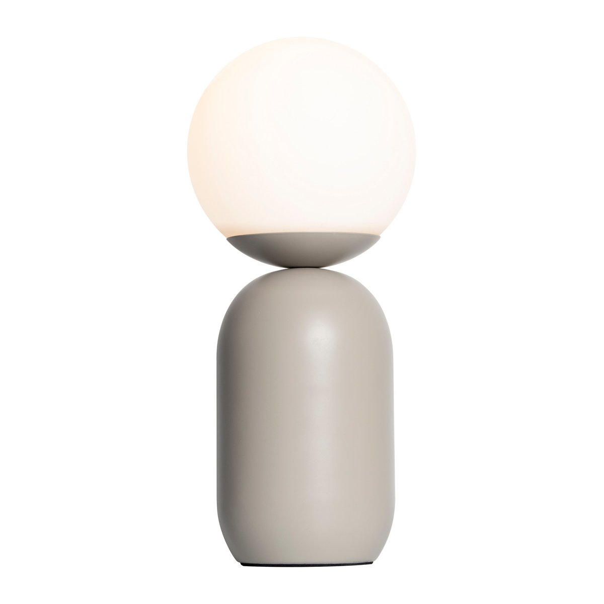 Lampe à poser style contemporain en métal et verre opale, NOTTI gris, NORDLUX