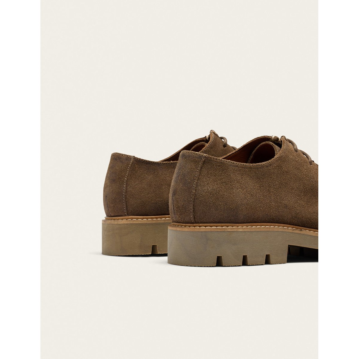 Derbies GONTRAN suède huilé taupe, ODAJE