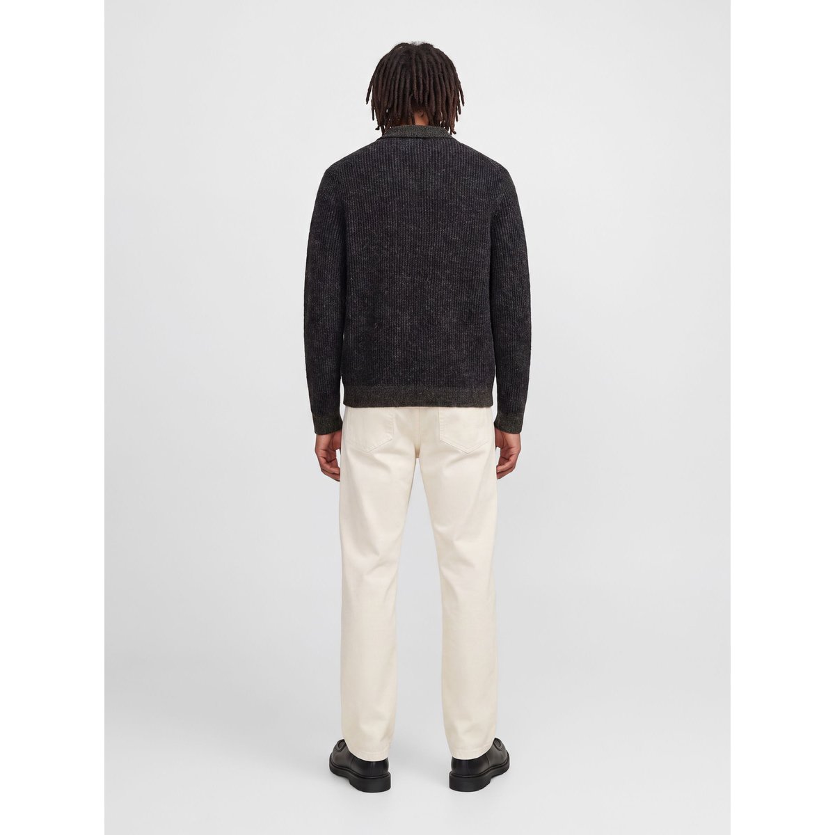 Polo Tricoté grise - medium grey melange 1, JACK & JONES