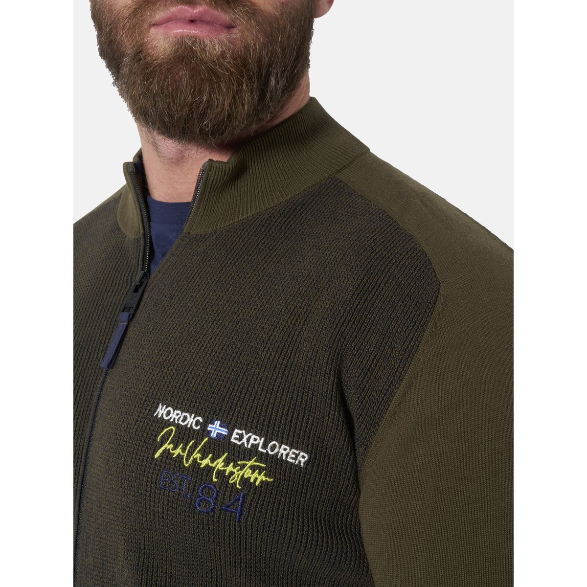 Gilet en maille BARND olive, JAN VANDERSTORM