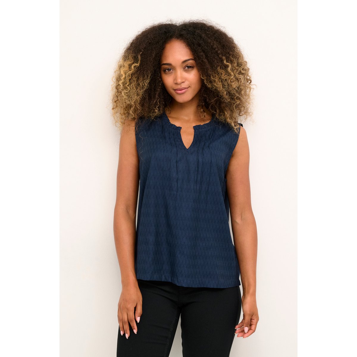 Blouse sans manches bleu total eclipse, CREAM