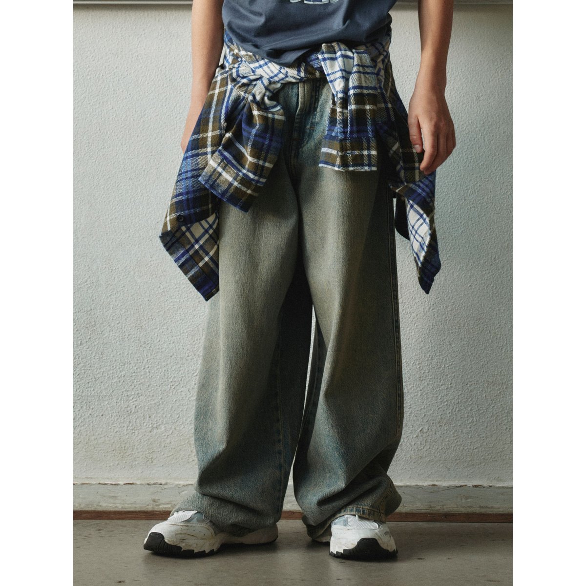 Jean gris - vintage medium blue denim, NAME IT