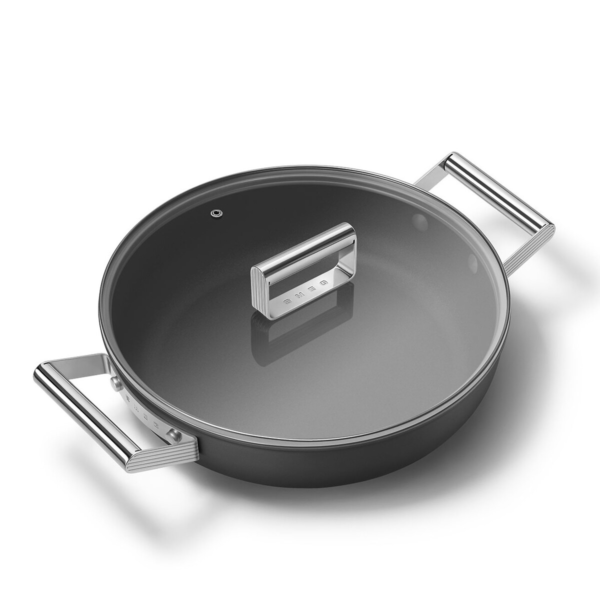 28cm Deep Pan with Lid black, SMEG