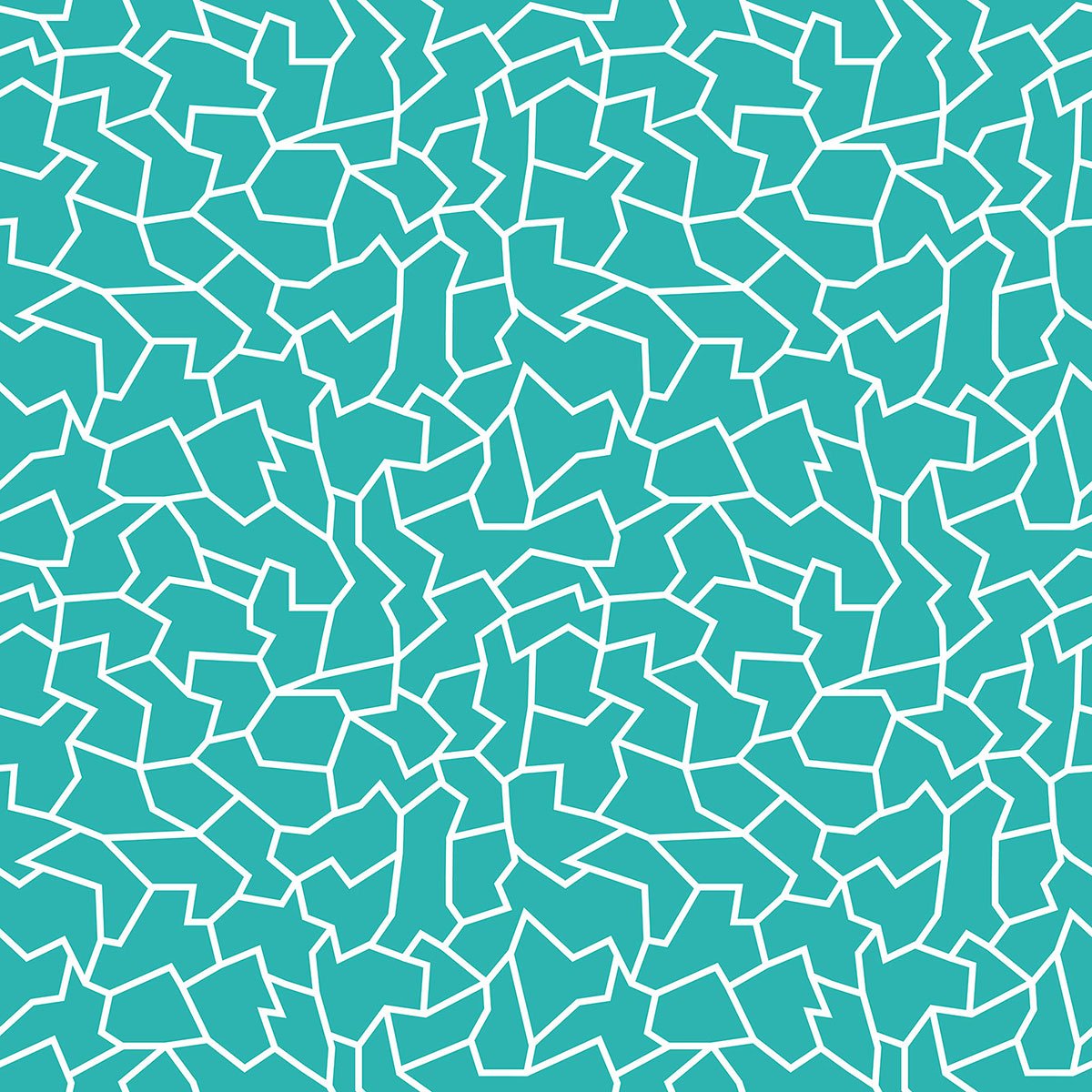 Papier peint, puzzle turquoise, HEXOA