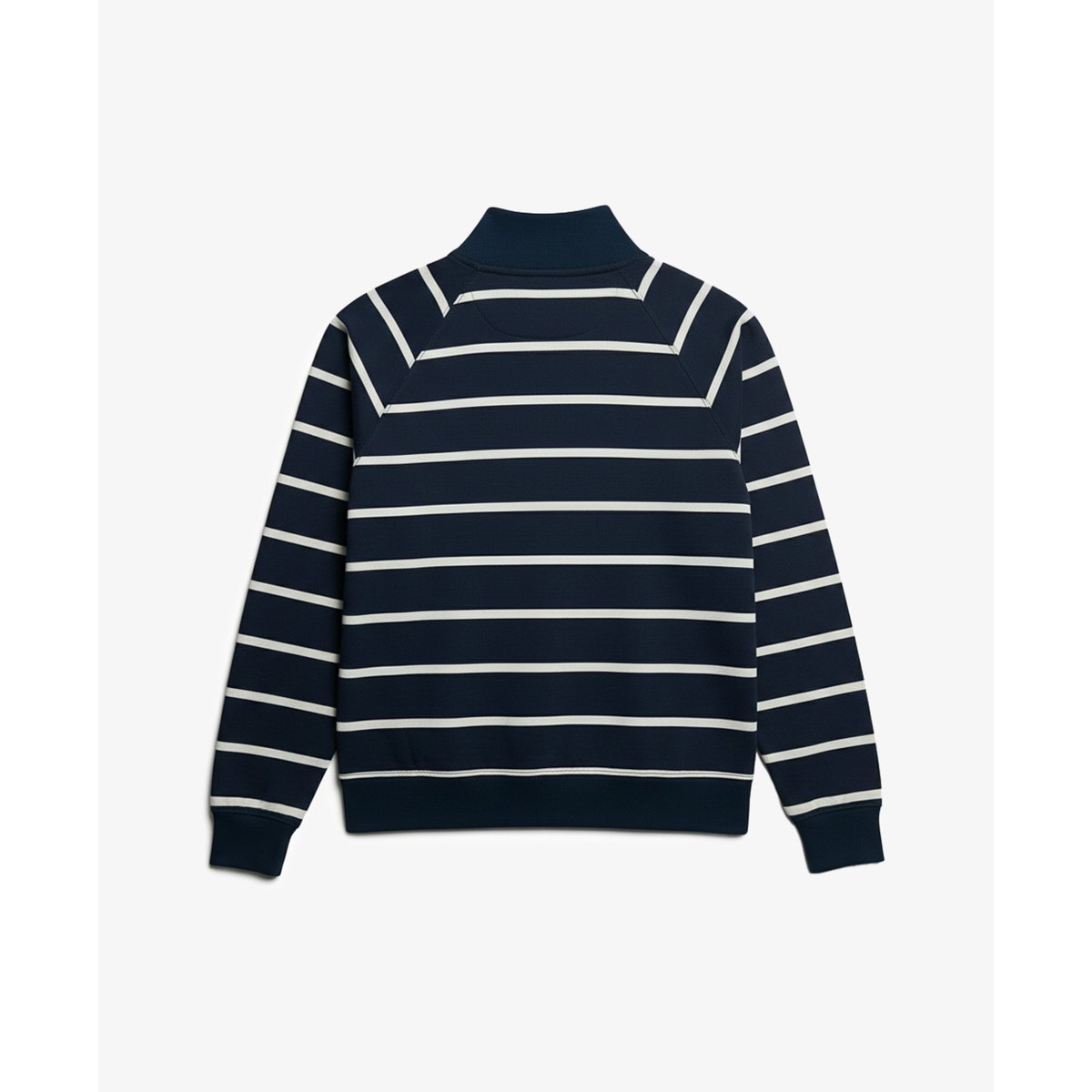 Sweatshirt Demi-Zip Athletic Essentials à Rayures bleu marine rayé, SUPERDRY