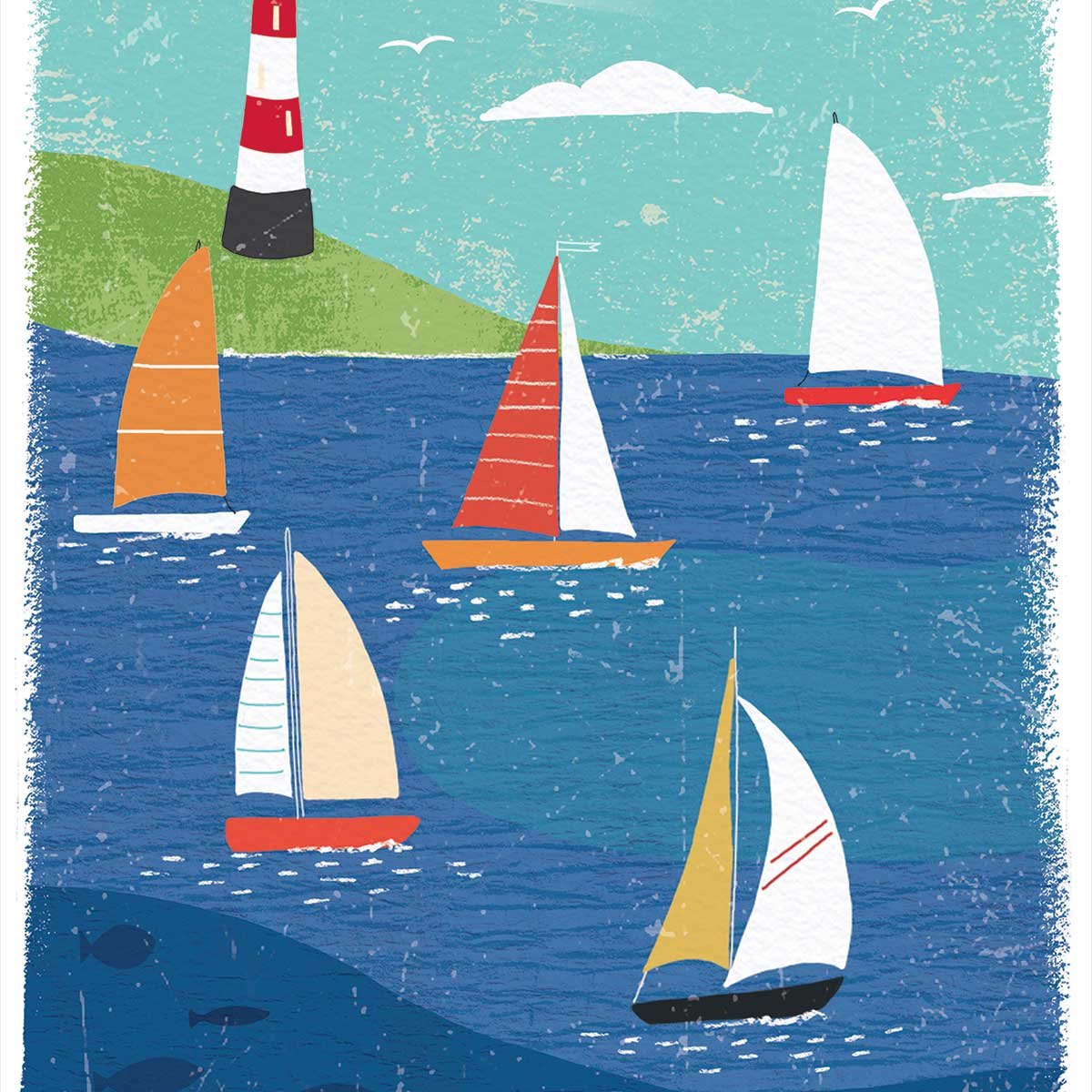 Affiche enfant baie en bretagne affiche seule, HEXOA