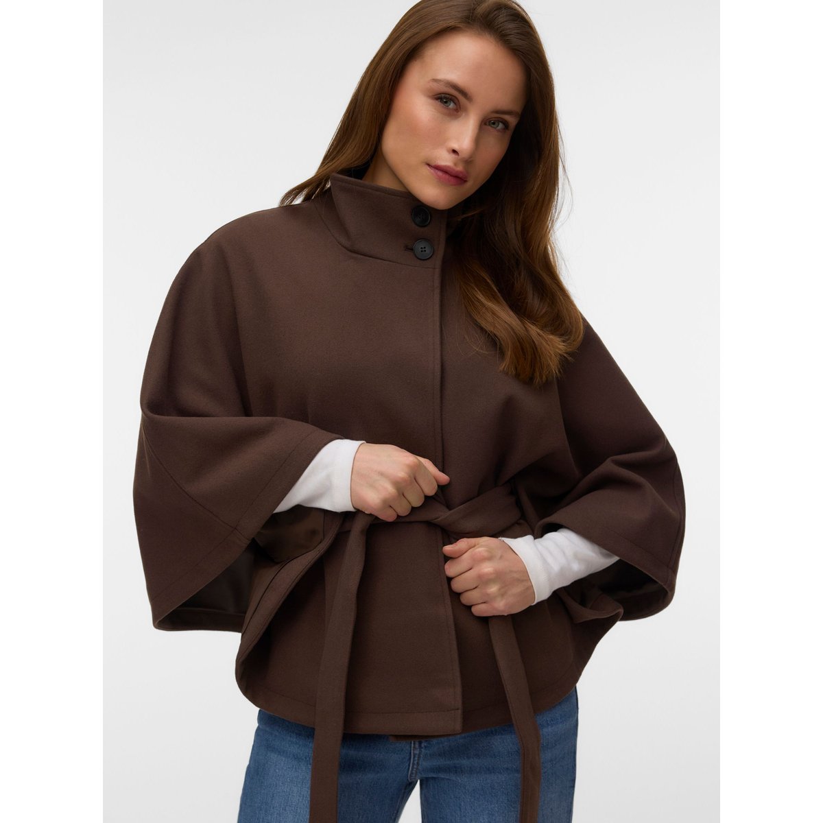 Cape chocolate brown, VERO MODA