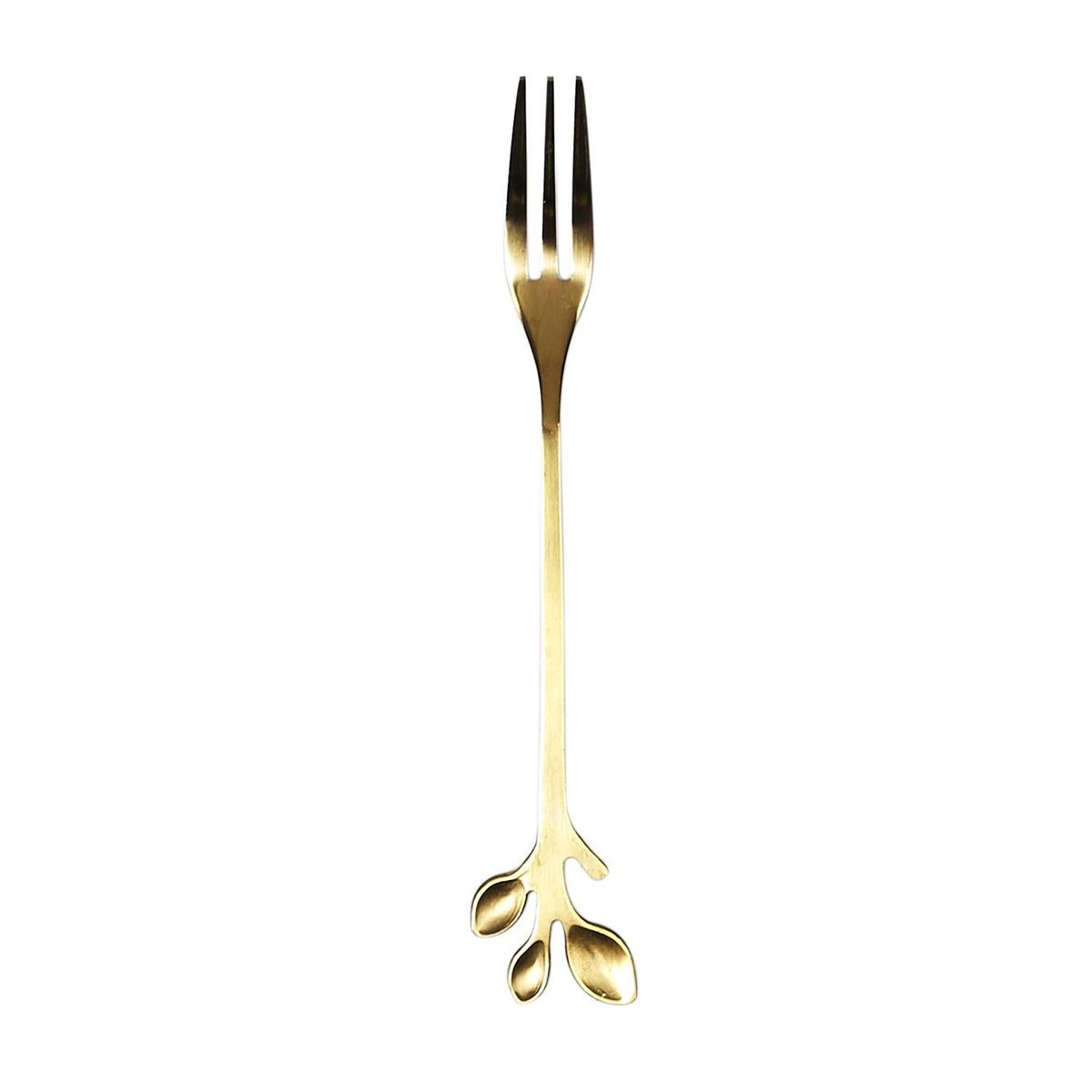 Ensemble de 4 fourchettes à dessert design feuille or, THE HOME DECO FACTORY
