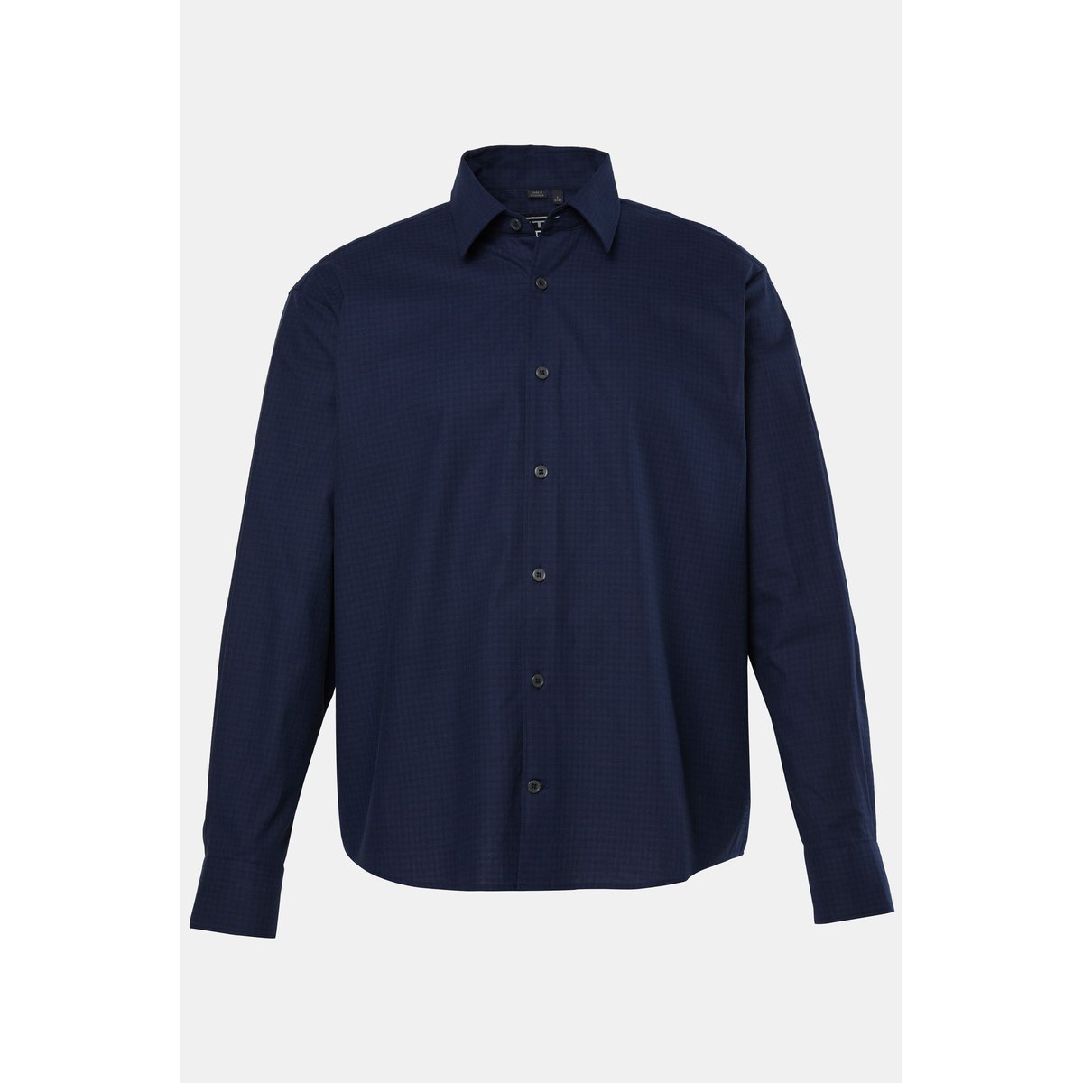 Chemise à carreaux, manches longues marine, STHUGE