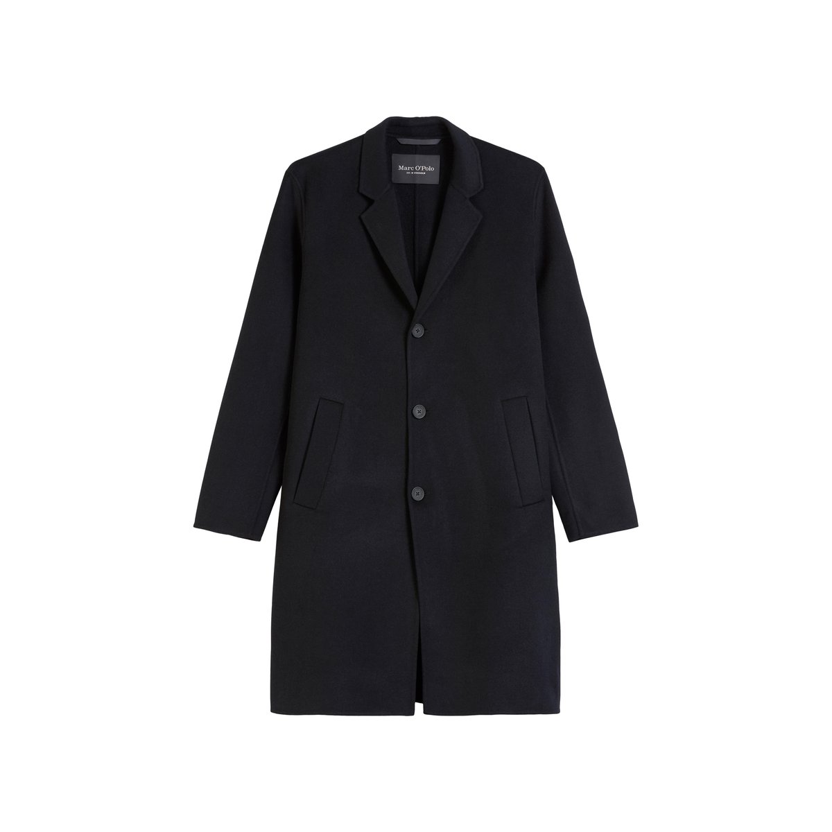 Manteau en laine Travel Collection en double face exclusif bleu foncé, MARC O'POLO