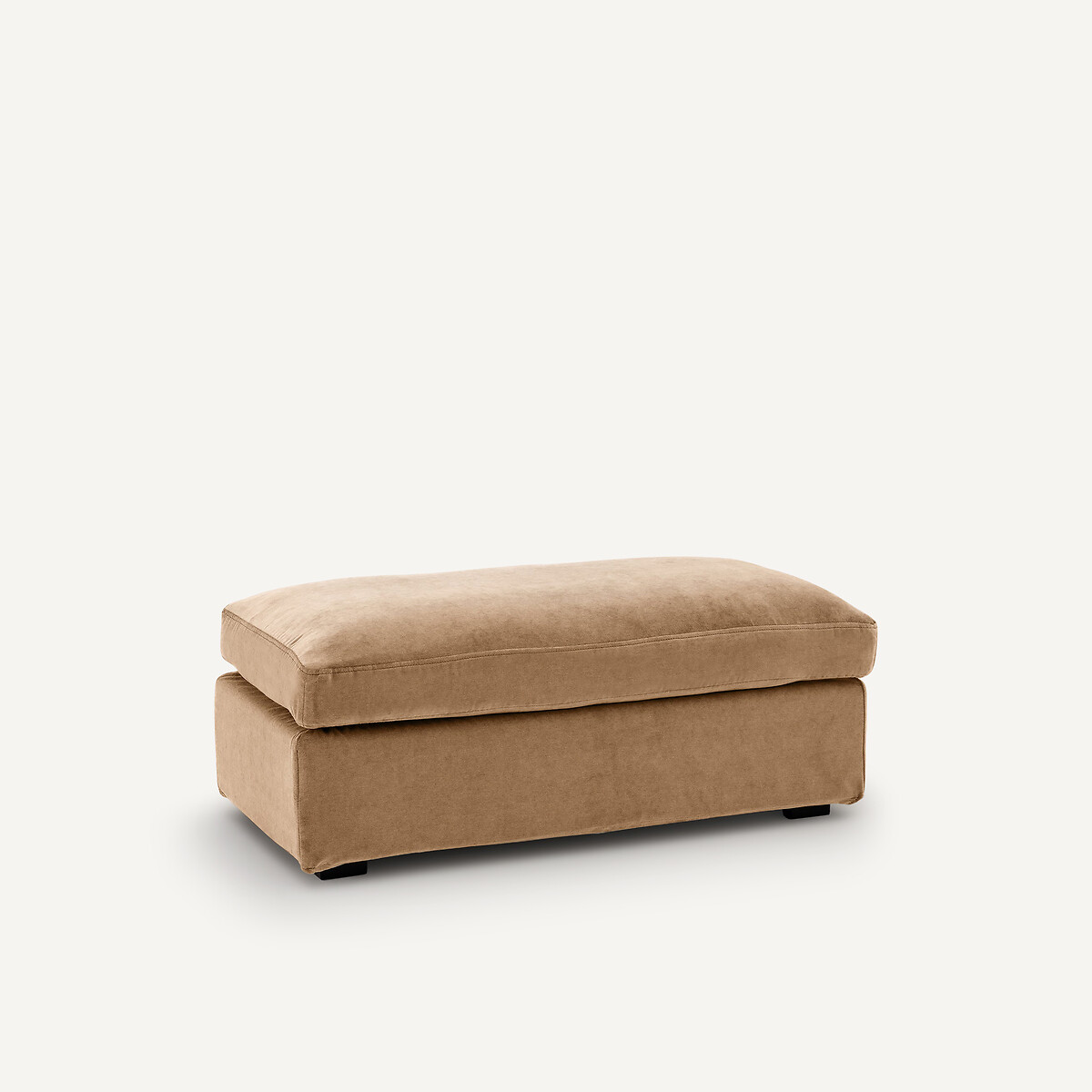 Repose-pied velours stonewashed, Neo Chiquito ficelle, AM.PM
