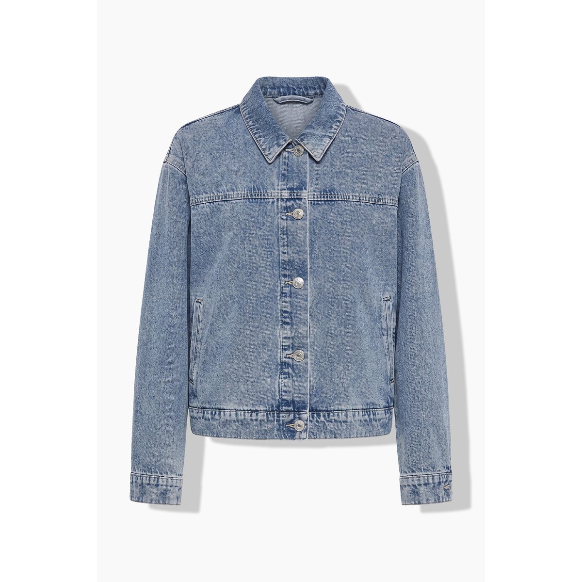 Veste en jean à franges sur les manches bleu jean, STUDIO UNTOLD