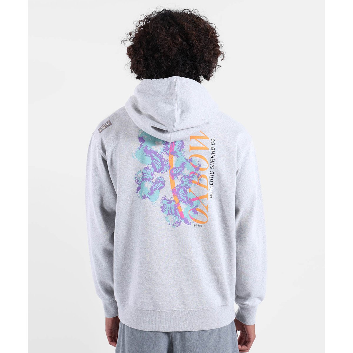 Sweat à capuche PIXELATE grey heather, OXBOW
