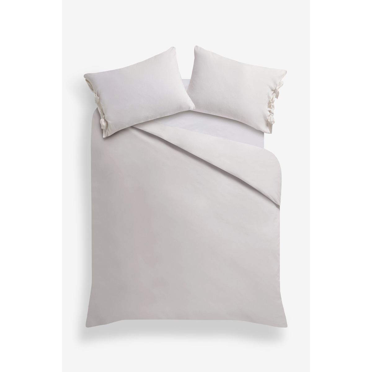 Housse de couette et taie d'oreiller en coton blanc, NEXT