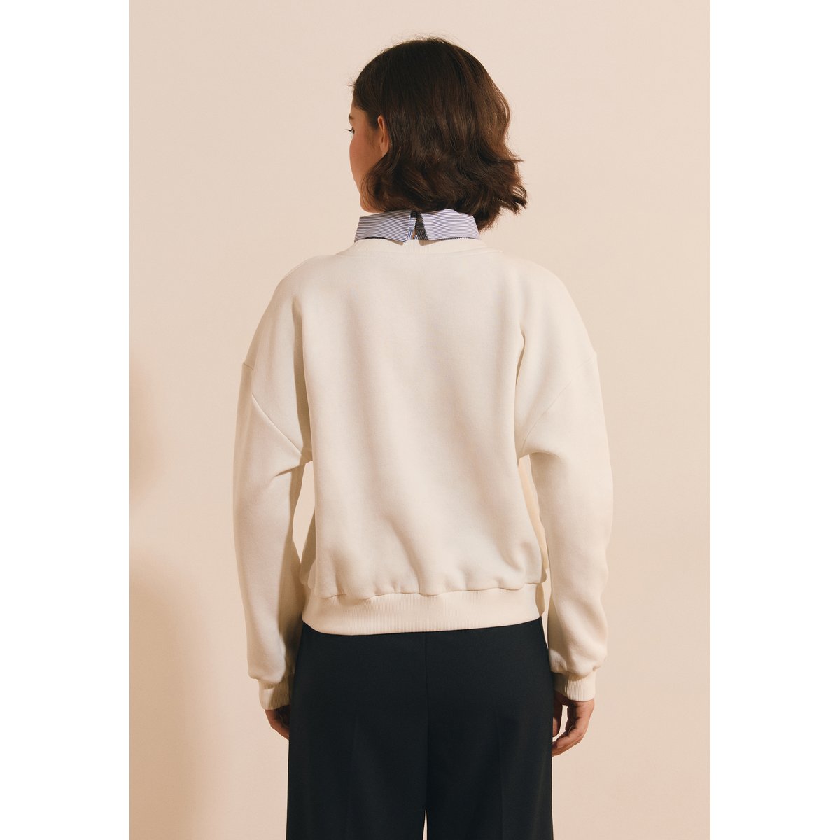 ETAM SWEATSHIRT ADELE - TSHIRT ML ecru, ETAM