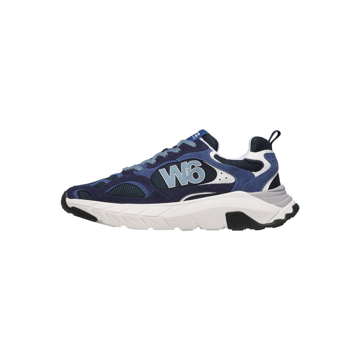 Sneakers en daim et tissu technique MARK-M. marine-, W6YZ