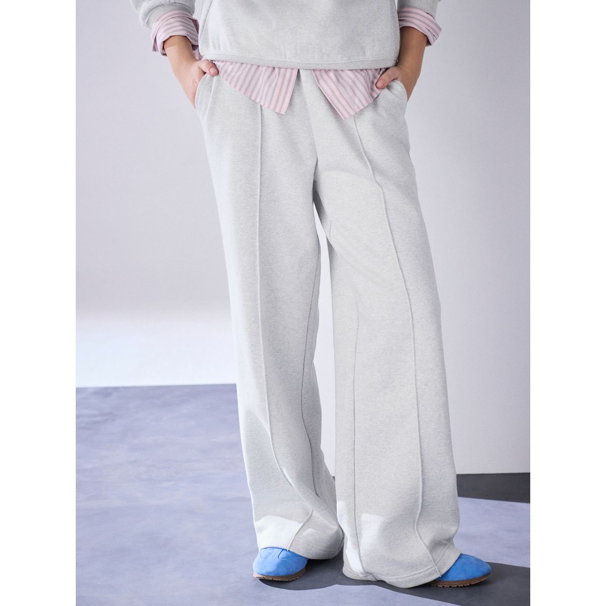 Pantalon de jogging coupe large gris, NEXT