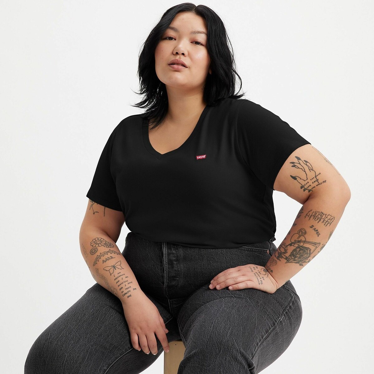 T-shirt a maniche corte nero , LEVI’S PLUS