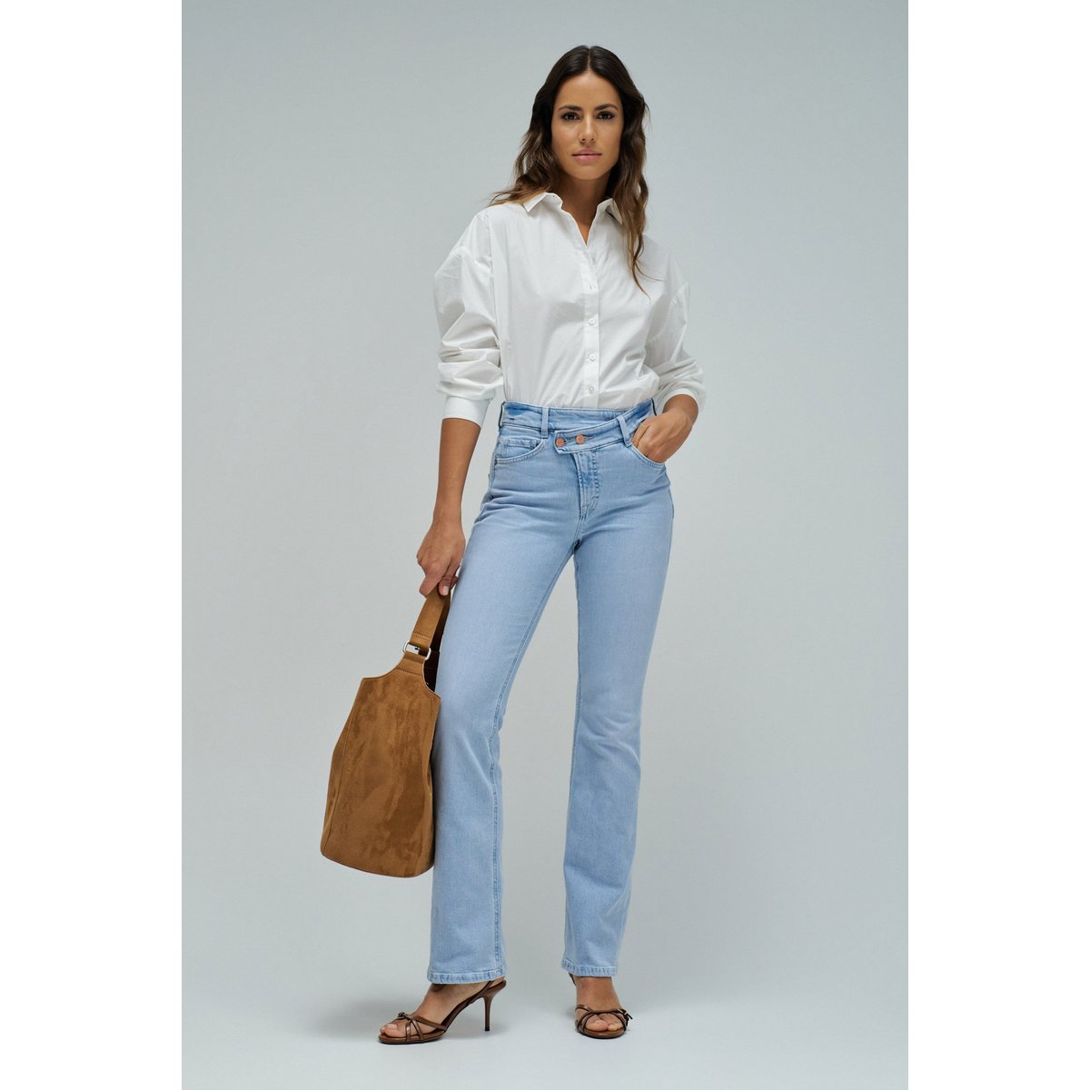 JEAN FAITH PUSH IN BOOTCUT bleu turquoise, SALSA JEANS
