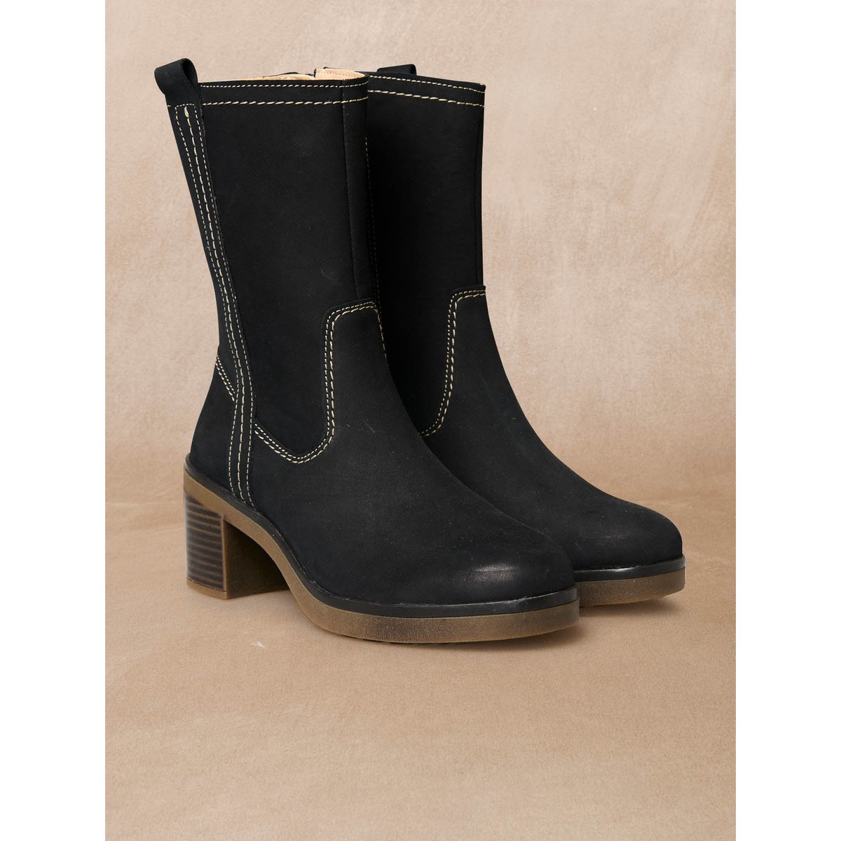Boots hautes semelle amovible noir, PEDICONFORT