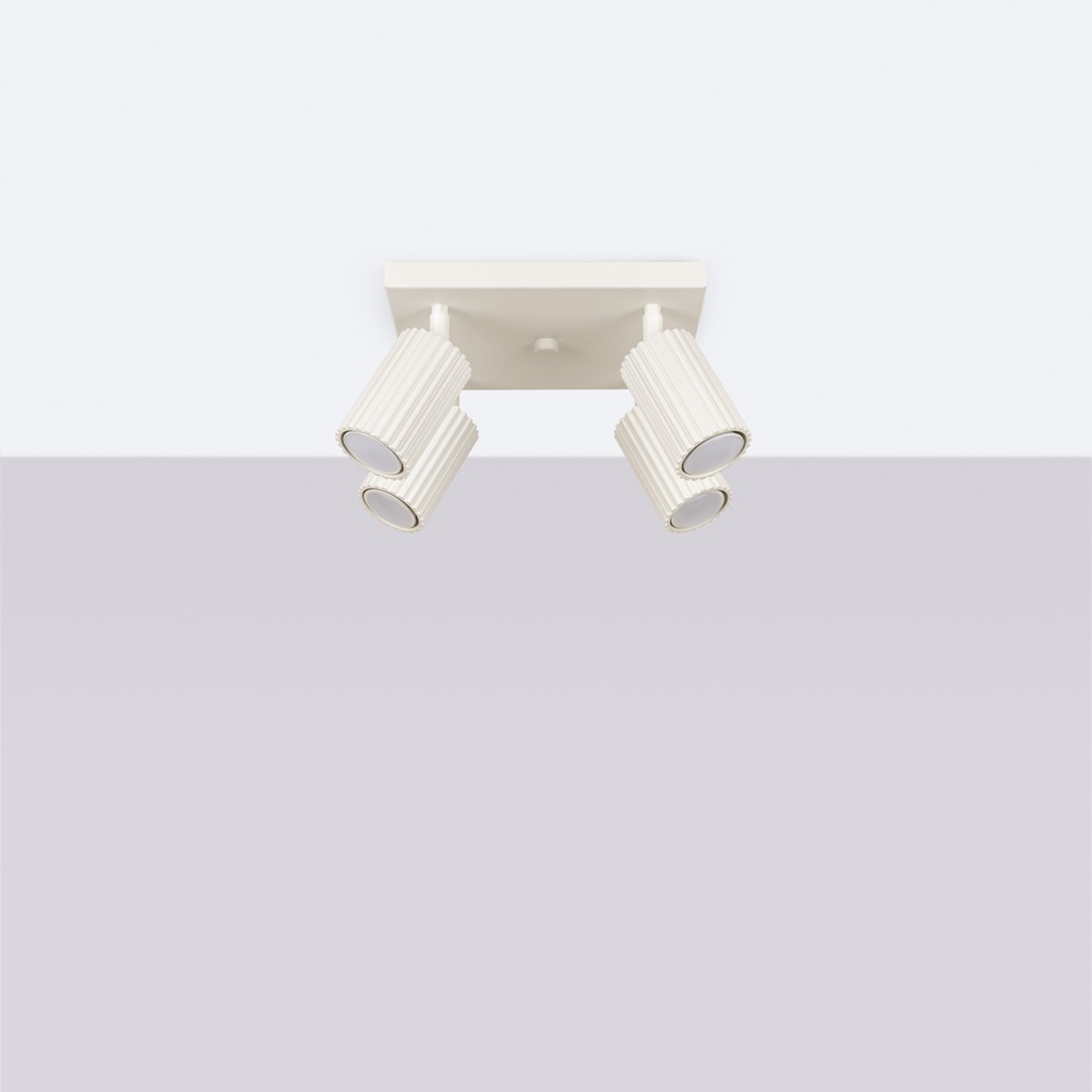 Plafonnier Aluminium Beige GU10 4 Karbon beige, EDEN