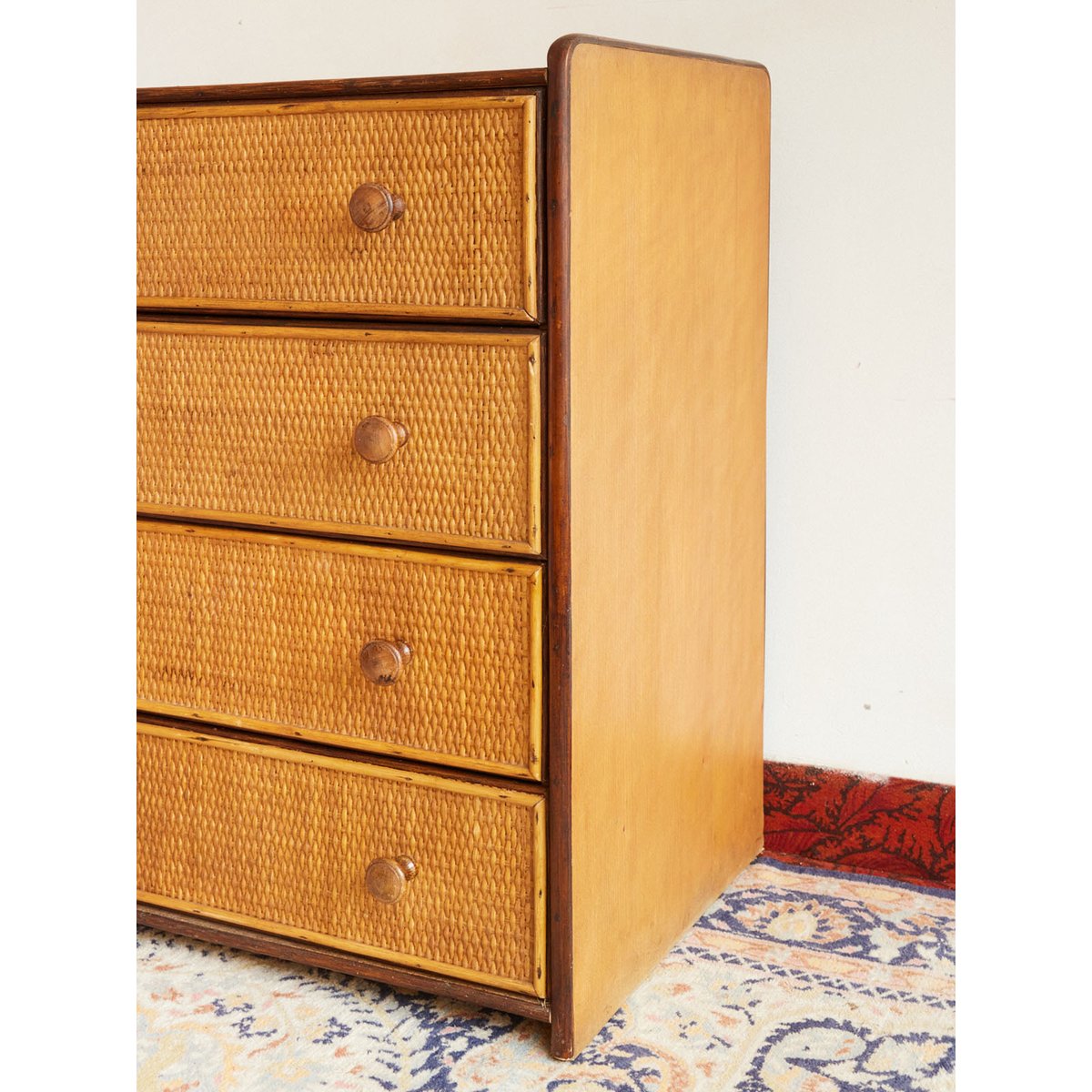 Commode en osier Garance N°776 - Bon état bois clair, DEBONGOUT