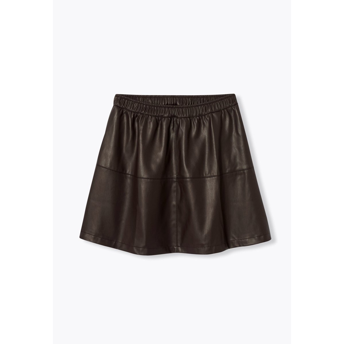 Jupe courte en simili marron, PROMOD