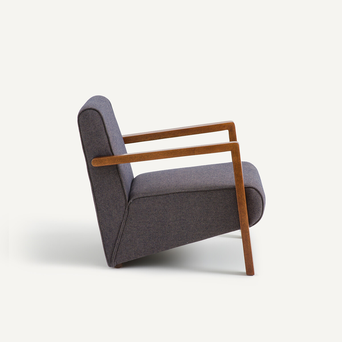 Fauteuil tissu laine et polyester, Sanami gris chiné, AM.PM