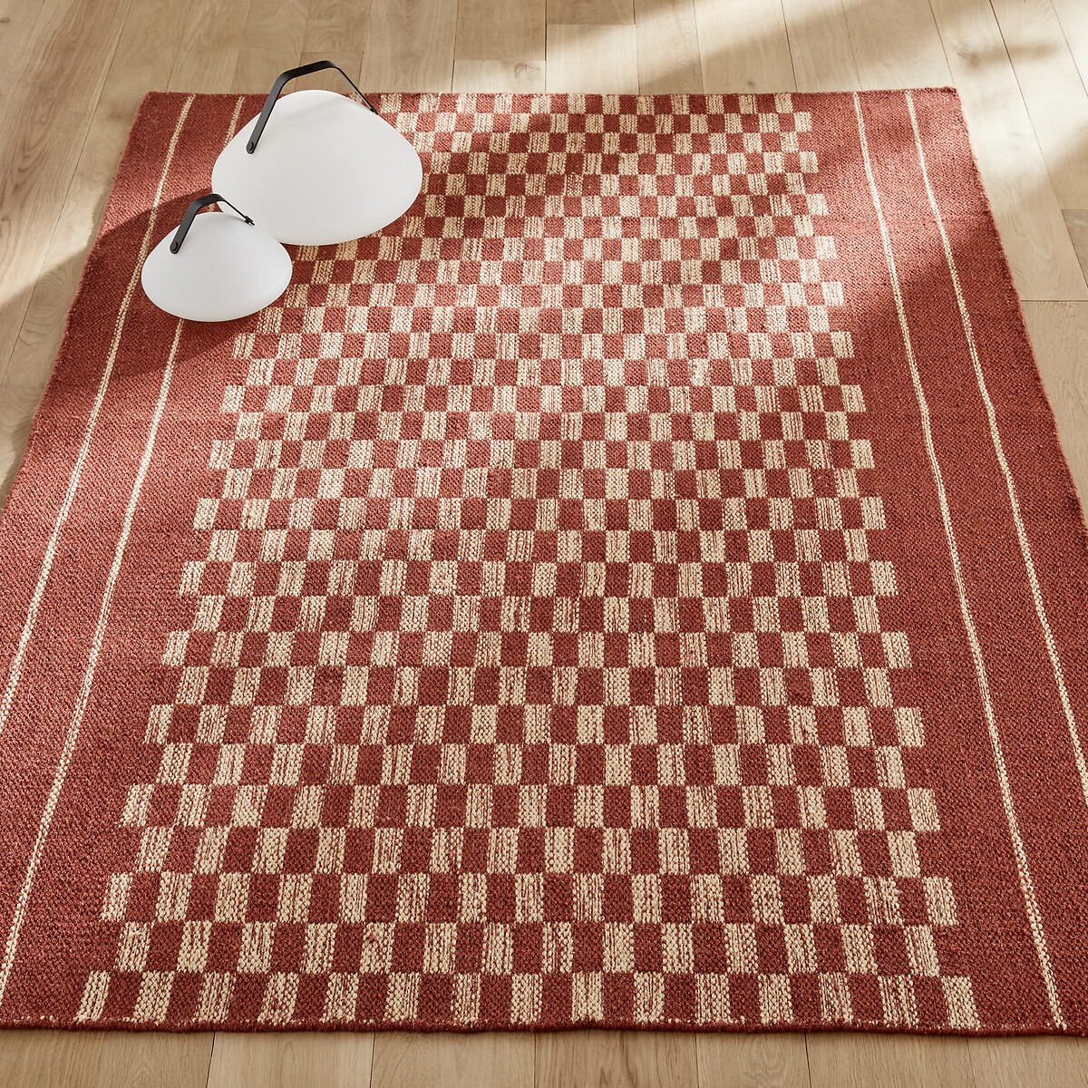 Tapis extérieur réversible en PET, Madotto naturel/terre cuite, AM.PM