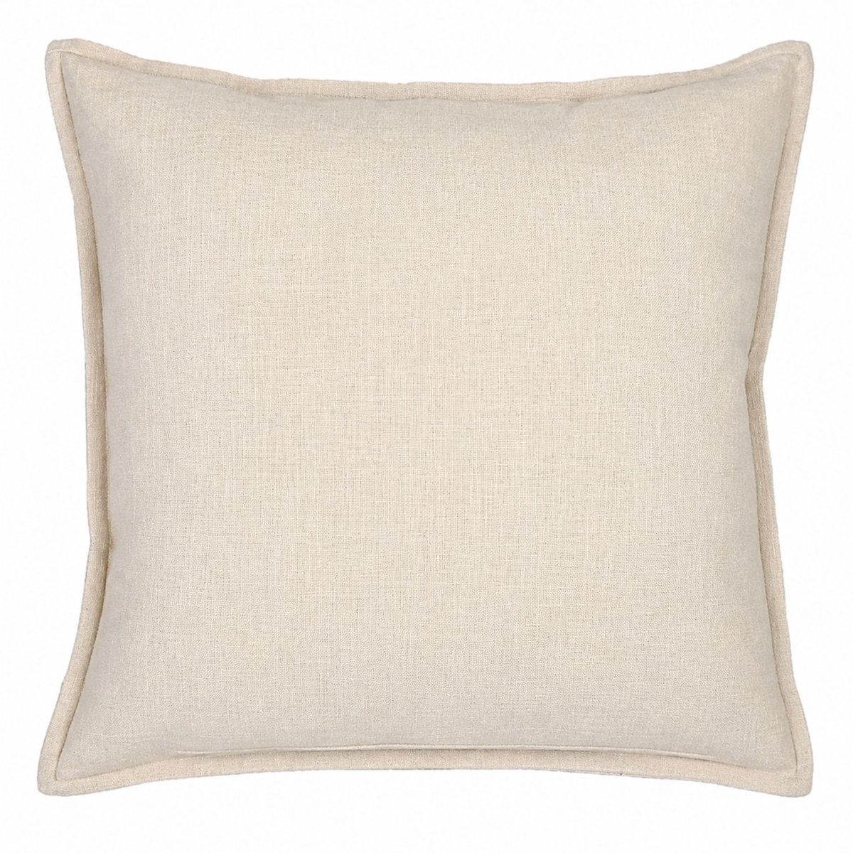 Housse de coussin 100% coton rayures rustiques LOURMARIN - QABANE beige, HOME MAISON