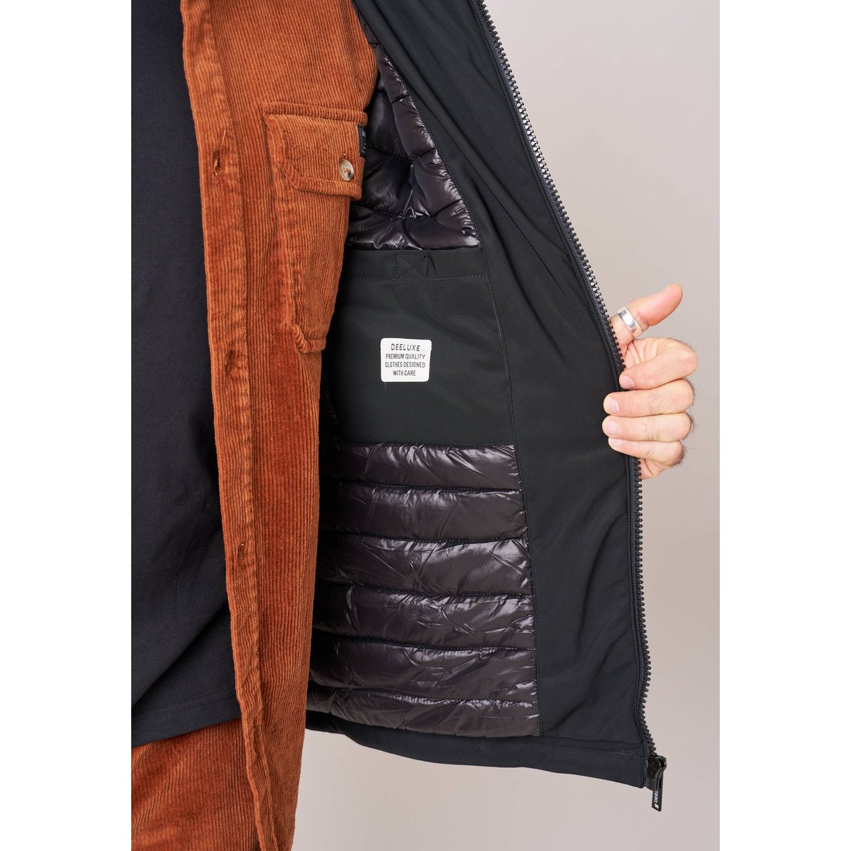 Parka longue homme décontractée MENOTI black, DEELUXE