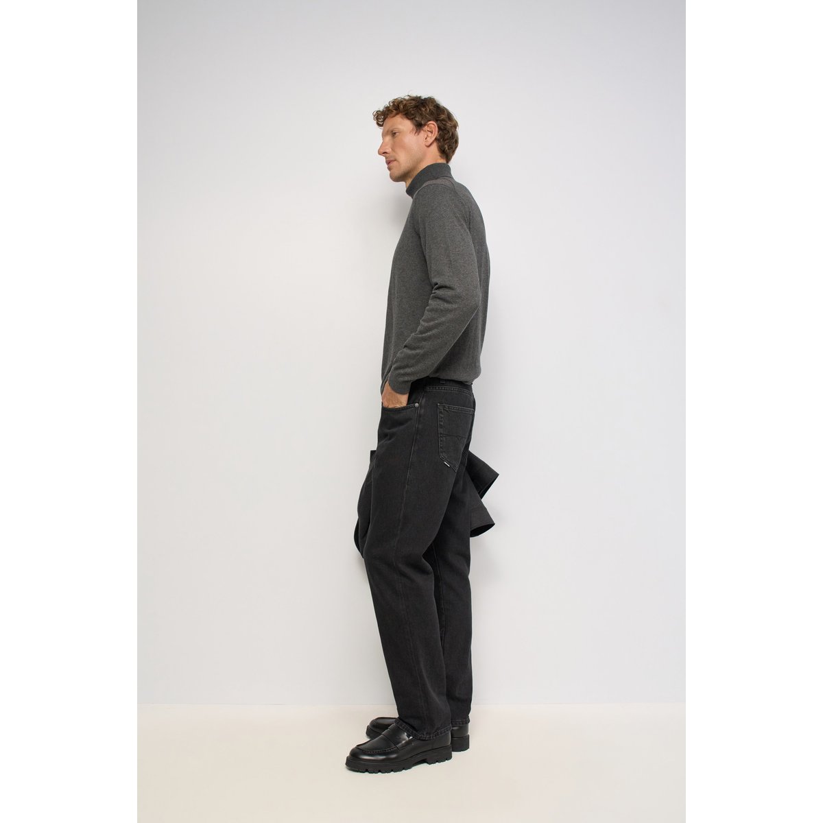 JEAN STRAIGHT FIT noir, SALSA JEANS